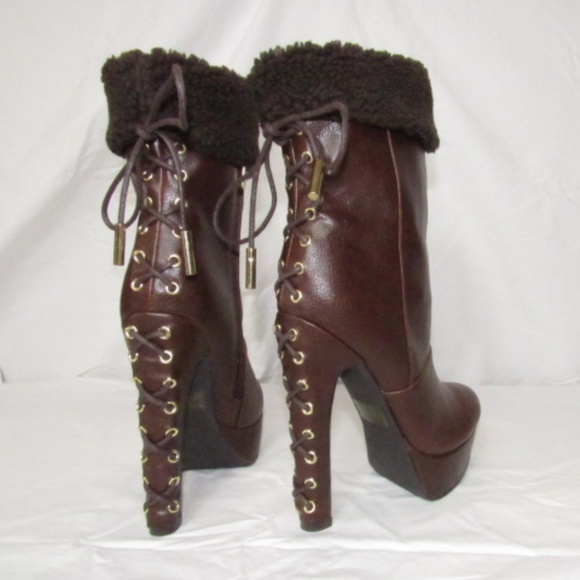 Colin Stuart Shoes - Colin Stuart  Lace up High Heel Platform Boot